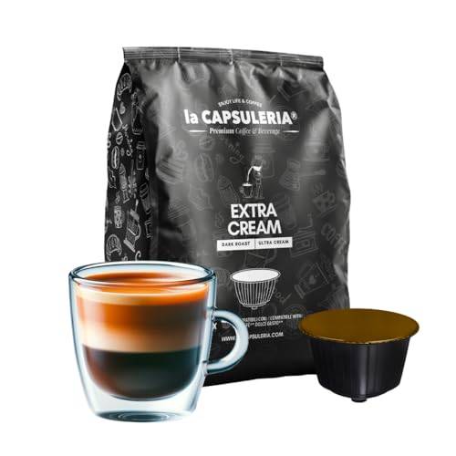 La Capsuleria - Kaffe EXTRA CREAM, superkrämig smak (80 Kapslar) kompatibel med Nescafé Dolce Gusto