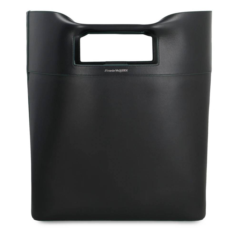 Alexander McQueen The Square Bow Tote - Tasker - Dame - Sort - ONE SIZE - Uld