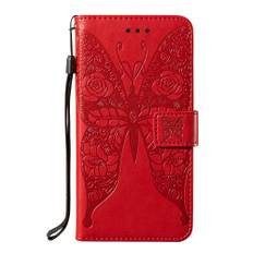 Butterfly Samsung Galaxy S21 Ultra 5G etui- Rødt