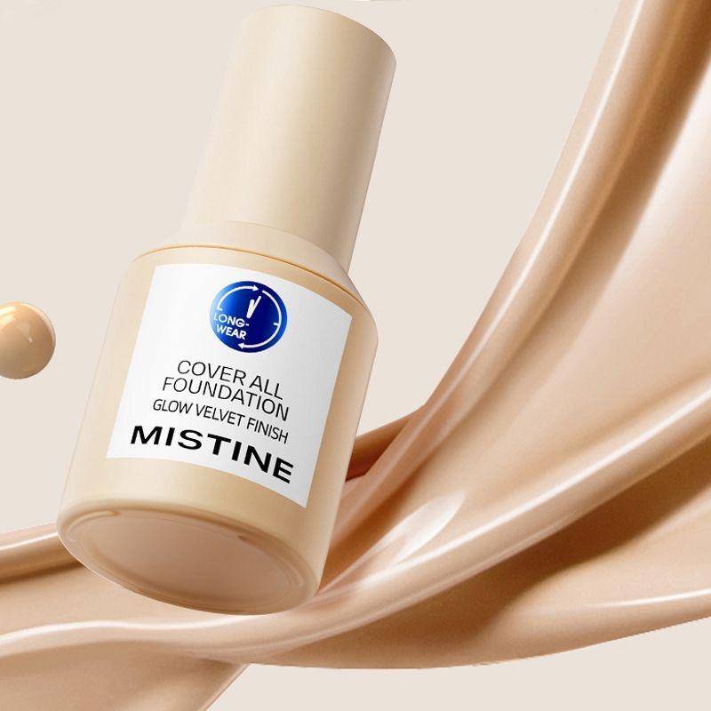 Mistine Flytande Oljefri Foundation Sminkbas Långvarig Flytande Foundation Vegansk Mineral Full Täckning Matt Finish För Ansiktet