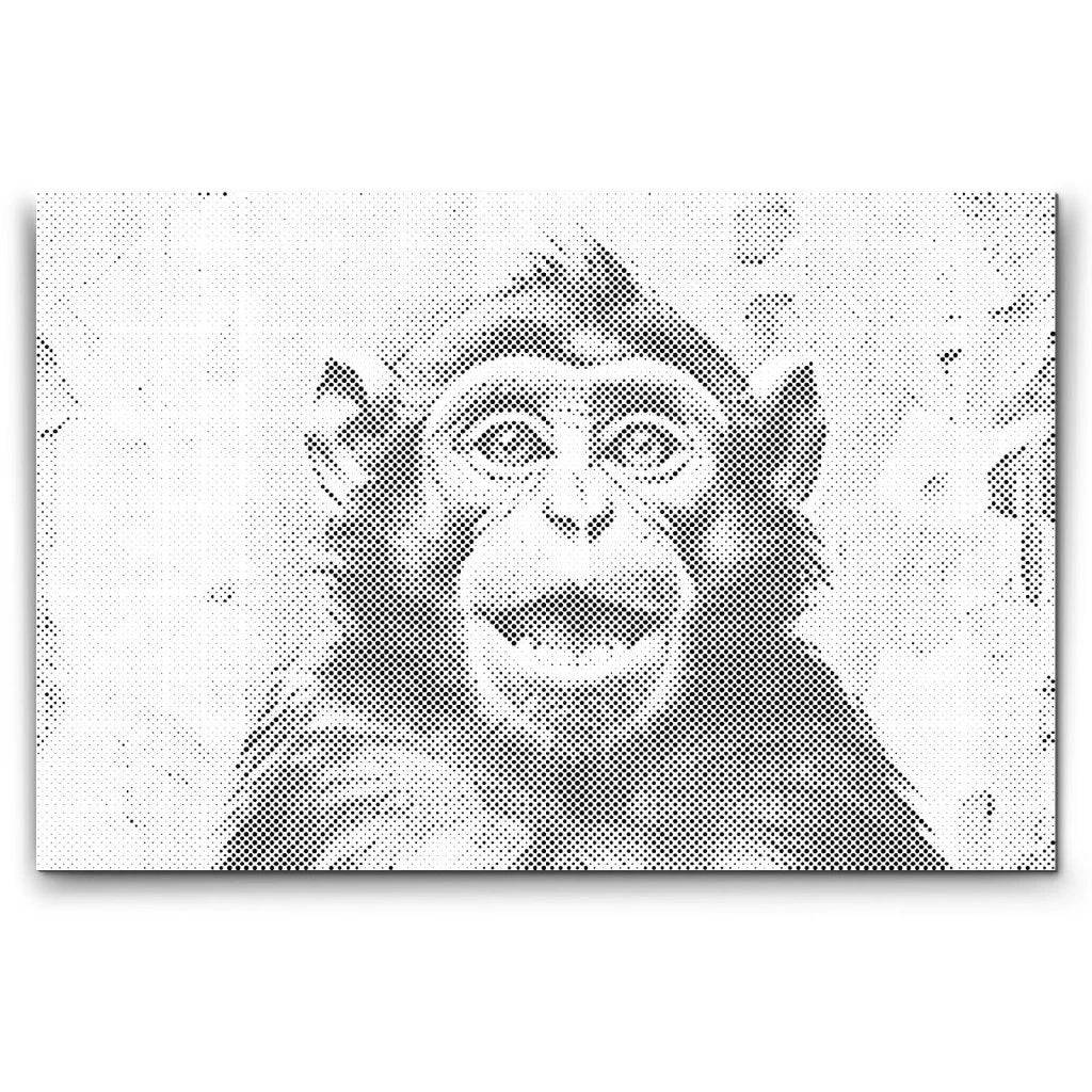 GLAD APA | PRICKMÅLNING - 80x120cm (32'' x 47'') / Duk - Utan ram