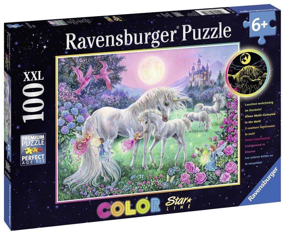 Enhjørninge puslespil 100 brikker Ravensburger puslespil 113670