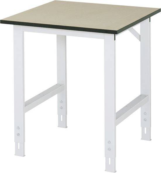 Arbetsbord Rickard, stativ 60 x 30 mm, MDF-skiva, BxD 750 x 800 mm, lj
