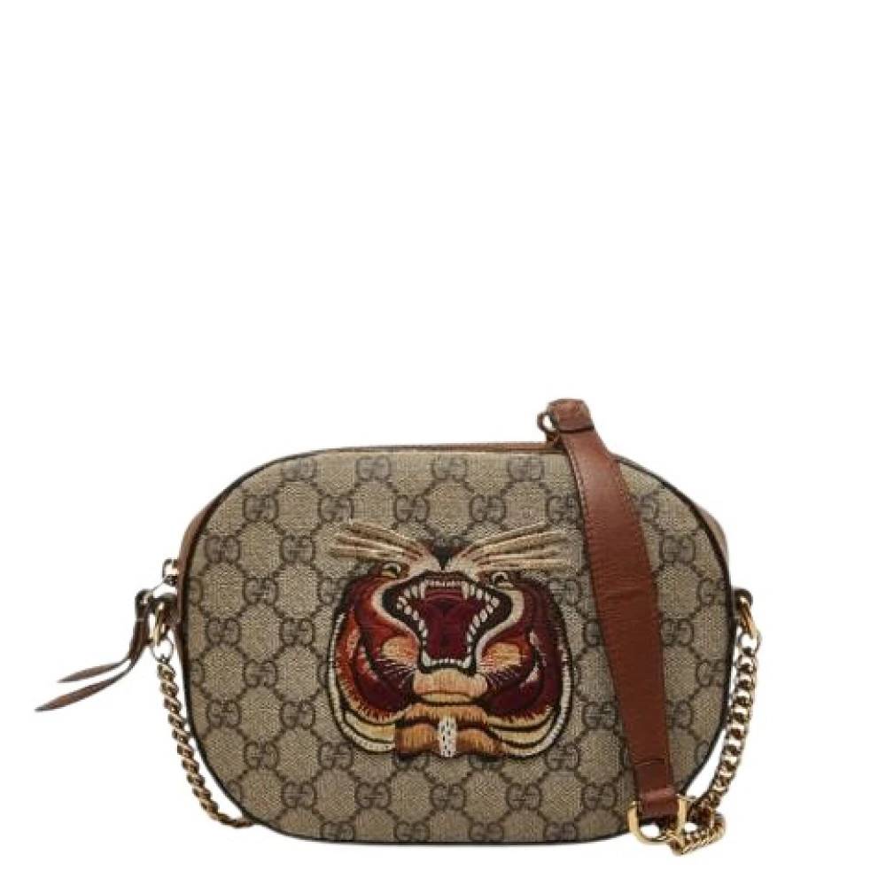 Gucci Vintage Pre-owned Vintage Skuldertaske - Vintage - Dame - Brun - ONE SIZE - Uld