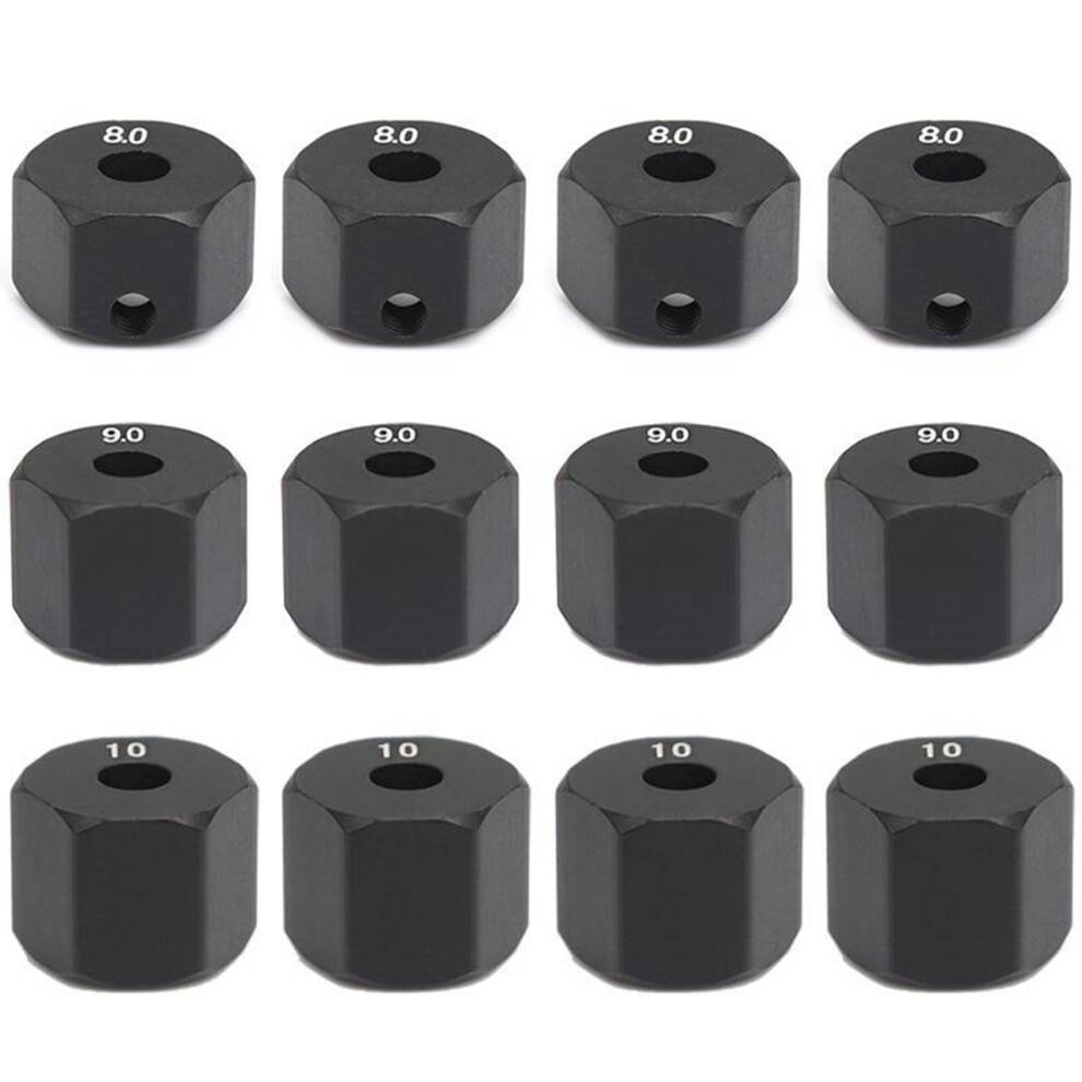 2 Set 12MM Wheel Hex Hub for 1/10 RC Crawler Axial SCX10 Traxxax Trx4  MST RC Car Part,8Mm & 9Mm
