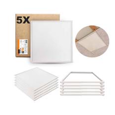 LED Panel 60x60 | 5-pack | 3000K | 4000lm | 40W | NIRA | Inkl. Troldtektram | Vit