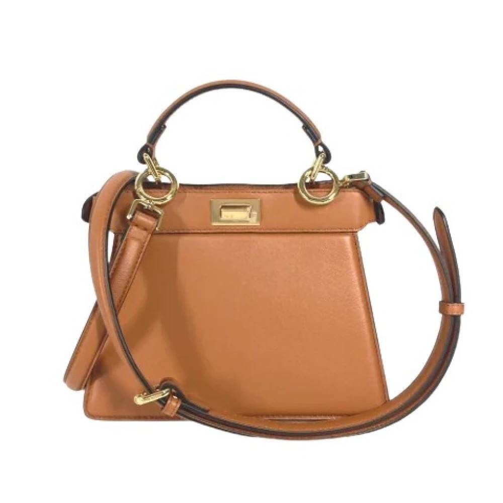 Fendi Vintage Pre-owned Peekaboo ISeeU Petit - Vintage - Dame - Brun - ONE SIZE - Uld