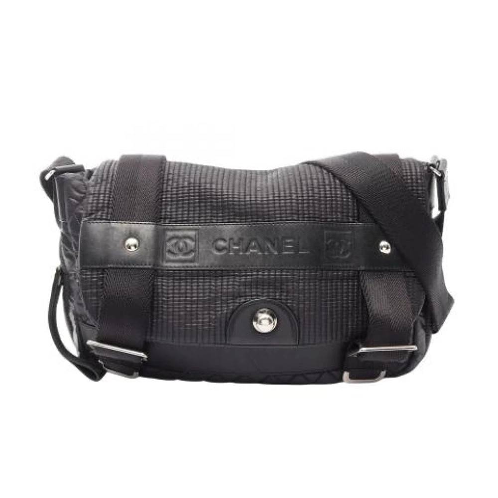 Chanel Vintage Pre-owned Nylon Skuldertaske - Vintage - Dame - Sort - ONE SIZE - Uld