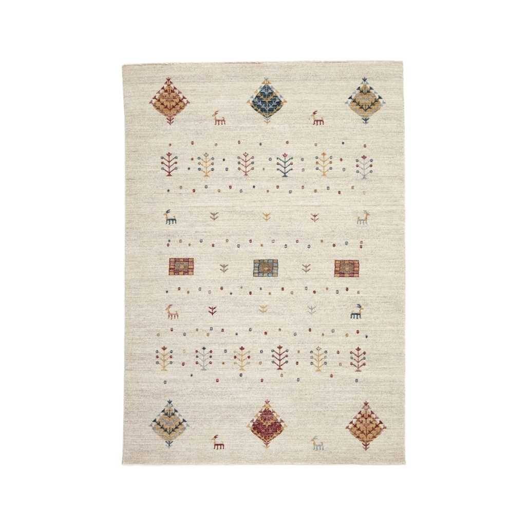 Rezas Everyday Gabbeh Gulvtæppe 200 x 290, White Blue.