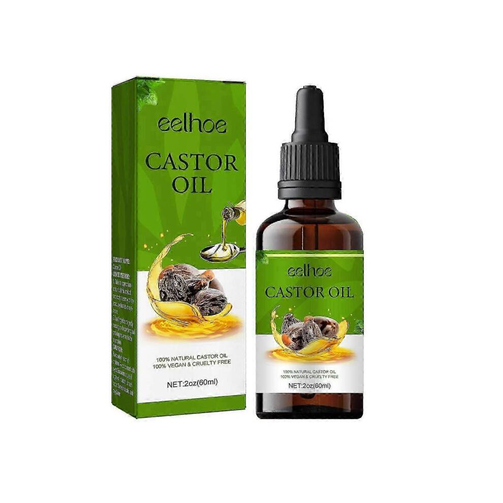 Eelhoe Organic Castor Oil Moisturizes And Softens Hair, Repairs Damaged, Dry And Frizzy Hair From Perming And Dyeing, And Is A Care Essential Oil
