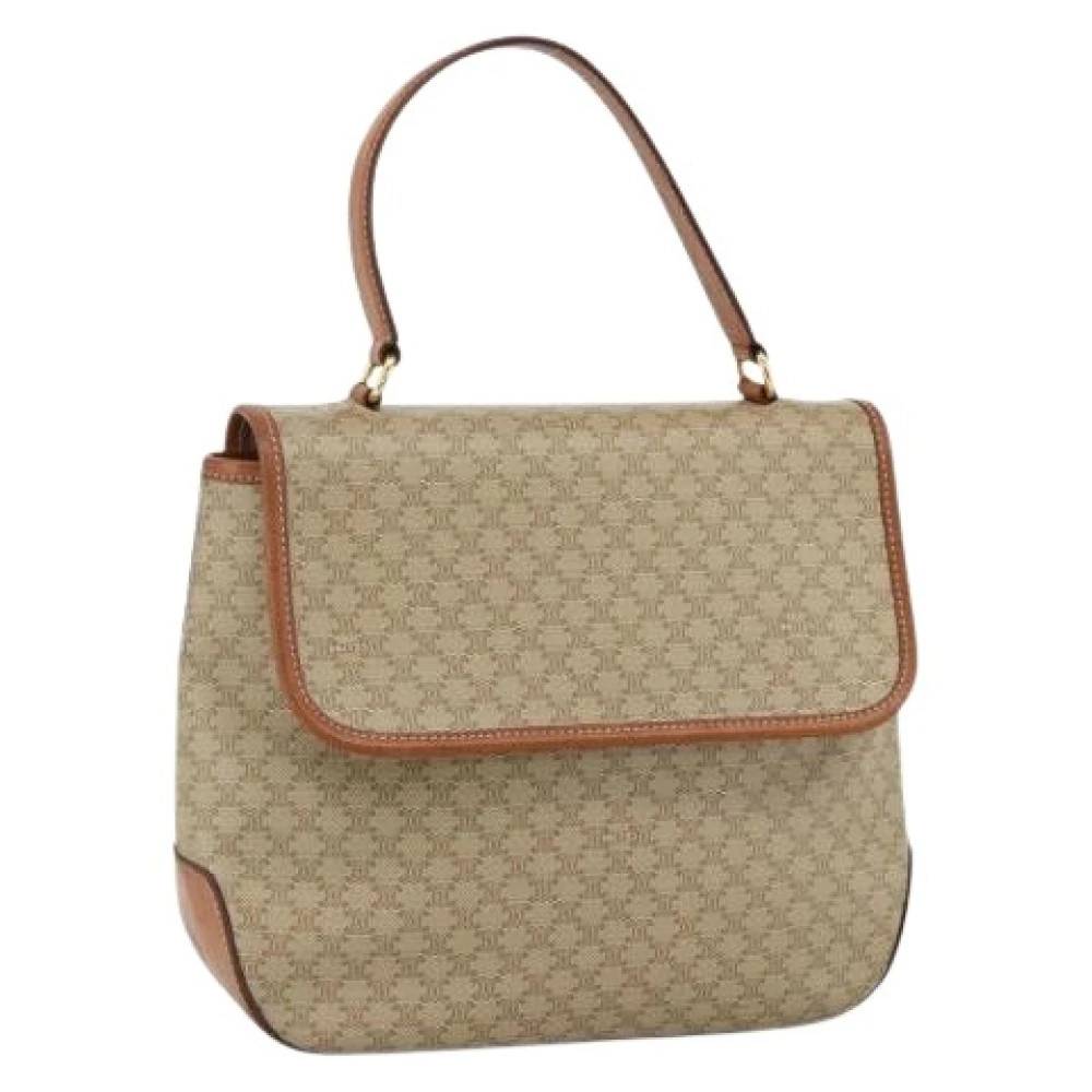 Celine Vintage Pre-owned Canvas Håndtaske - Vintage - Dame - Beige - ONE SIZE - Uld