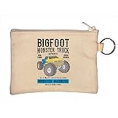 Bigfoot Monster Truck Monster Madness nyckelring myntväska beige, BEIgE, En storlek