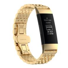 Fitbit Charge 3 snyggt klockarmband i rostfritt stål - Guld