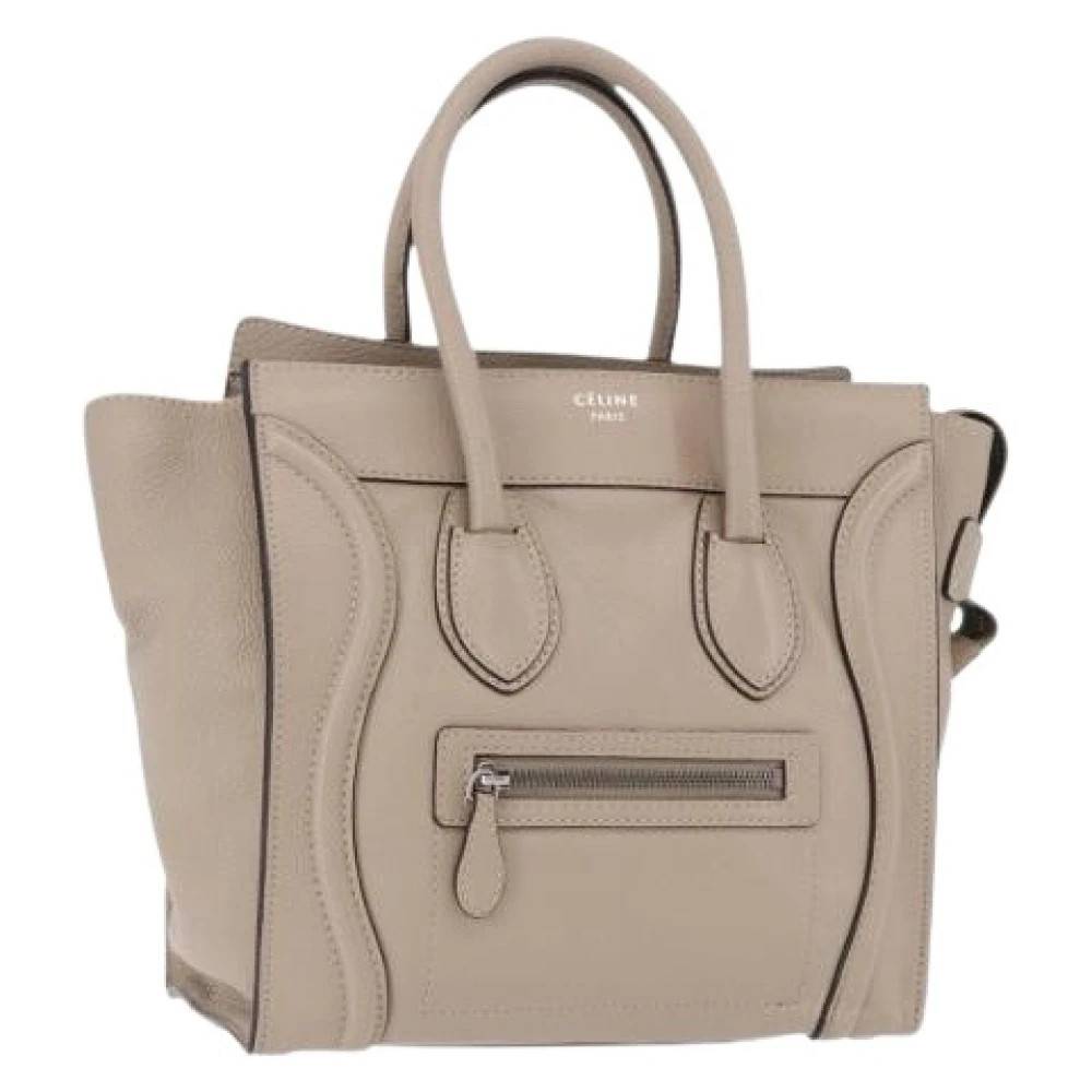 Celine Vintage Pre-owned Vintage Håndtaske - Vintage - Dame - Beige - ONE SIZE - Læder