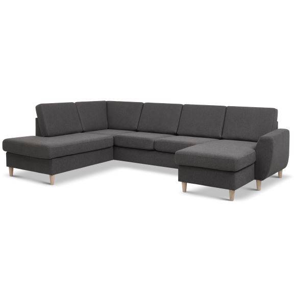 Wendy u-sofa - Højrevendt - Mørkegrå