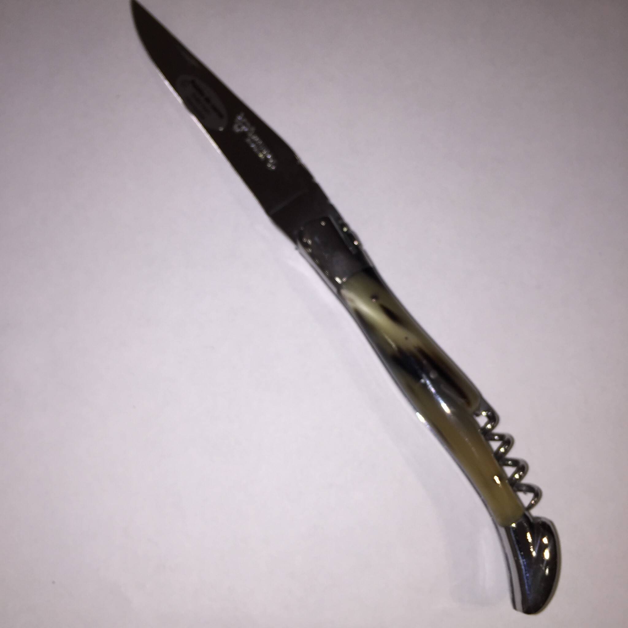 Laguiole en Aubrac 12 cm horn med proptrækker