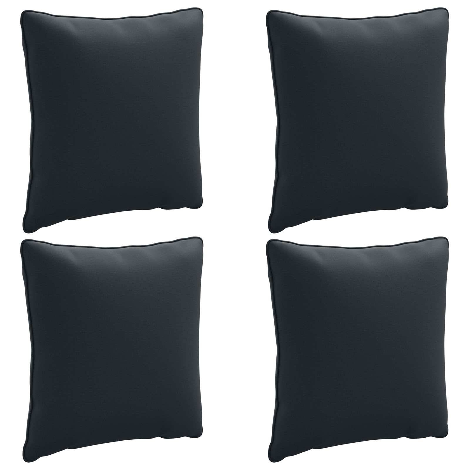 vidaXL 4-delad ryggkudde PUTTEN 4 st 100% Polyester Mörkblå