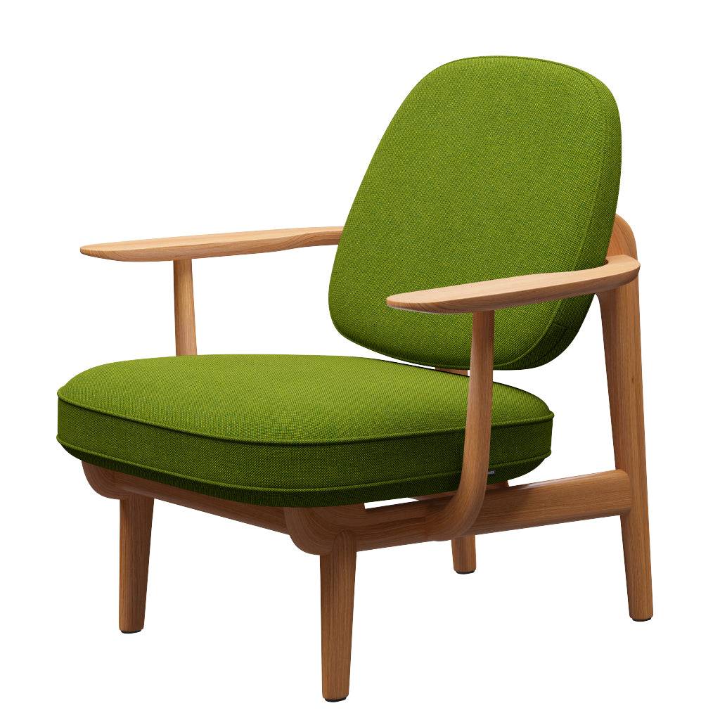 Fred Lænestol, lakeret eg fra Fritz Hansen Hallingdal - 980 Green - Jacobsen Plus