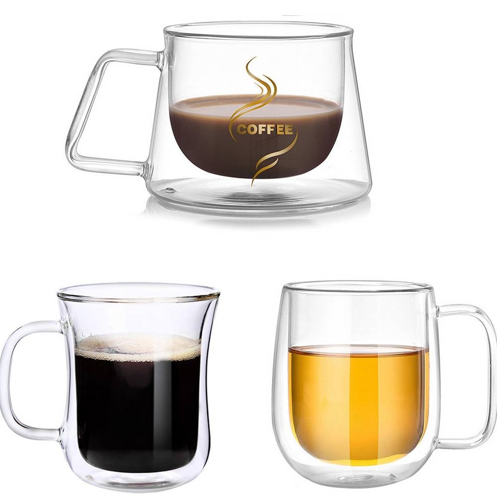 200ml-450ml dubbla väggglas kopp öl kaffe muggar handgjorda dryck isolering mugg te mjölk fruktjuice kopp drinkware