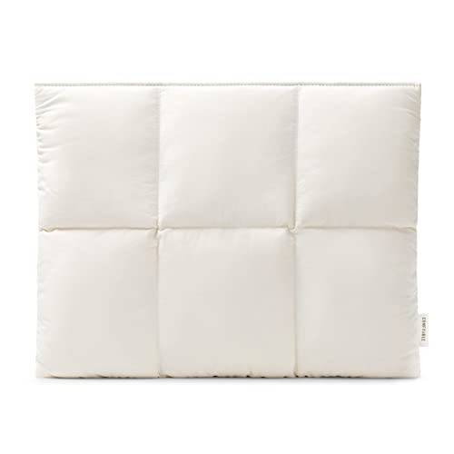 Comfyable Bekvämt puffigt laptopfodral 15 tum 16 tum, quiltad puffer bärbar datorväska, örngott kompatibelt med MacBook Air 15 tum A2941 och MacBook Pro 16 tum M3 M2 2023, 16 tum puffskydd, ris