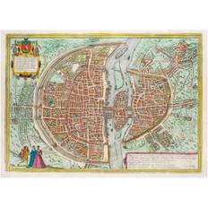 Braun & Hogenberg, karta över Paris – Poster