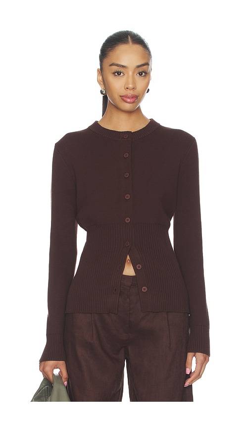 ALIGNE CARDIGAN RUBY in Chocolate. Größe XL. Also in XS, S, M.