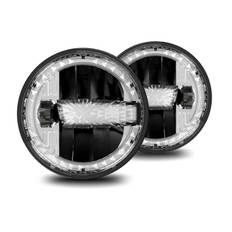 7 tums LED-strålkastare för bil med helljus/halvljus DRL blinkersljus 6000K/3000K 300W vattentät svart