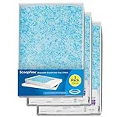 PetSafe ScoopFree Ersatzschale mit Silikat Katzenstreu, Für selbstreinigende Katzentoilette ScoopFree geeignet, 3er-Pack, Bis zu 30 Tage Frische pro Schale, Blau