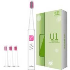 Lansung a39 plus upgrade u1 eltandborstar dc 5v usb uppladdningsbart batteri sonisk tandborste ultraljud eltandborste - Rosa
