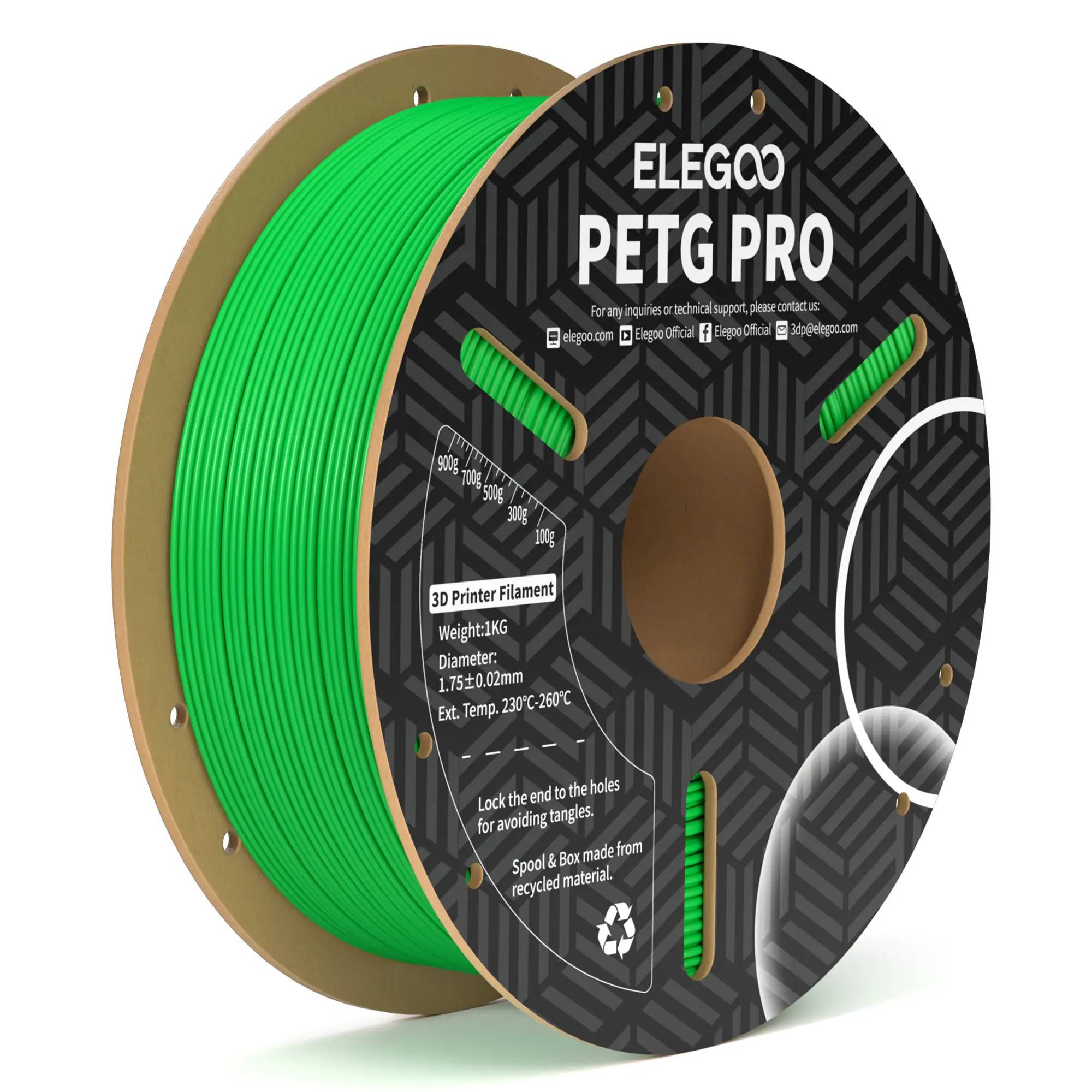 Elegoo PETG Pro filament 1 kg - green.