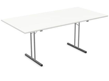 Profim Klapbord - Laminat - Flere størrelser. Polar White Metalsølv 120 x 60 cm.