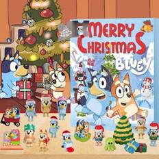 Bluey Hund 2024 Julkalender til Børn, (Opgraderet Version) 44 Gavedele - Tilfældig Stil (Blind Box), Julekalender til Børnefestival