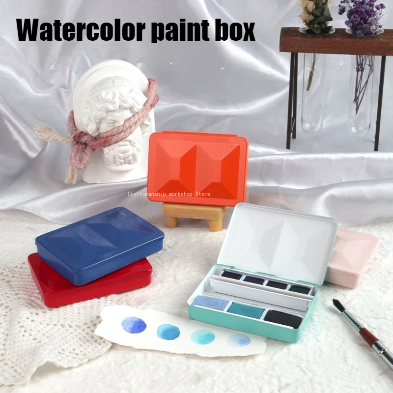 Five Colors Enamel Watercolor Pigment Storage Iron Box Trumpet Art Sketching Tools Multiple Colors Available DIY Painting Tools