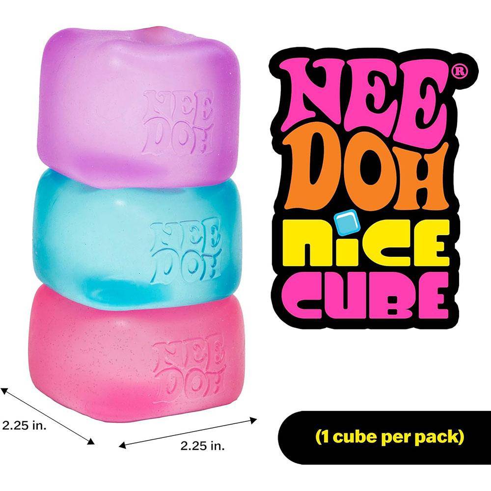 Schylling Needoh Nice Cube Sensorisk Fidget Cube Stresslindring Ångest Sensoriskt Verktyg för Fokus ADHD Lugnande Kontorsbordsgadget rosa