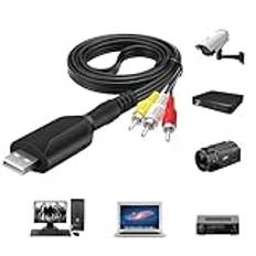 Kioriur Usb Till 3rca Kabel Usb Hane Till - Jack Splitter Audio Video Av, Komposit Adapter Kabel, Kabel För TV PC Av Dvr