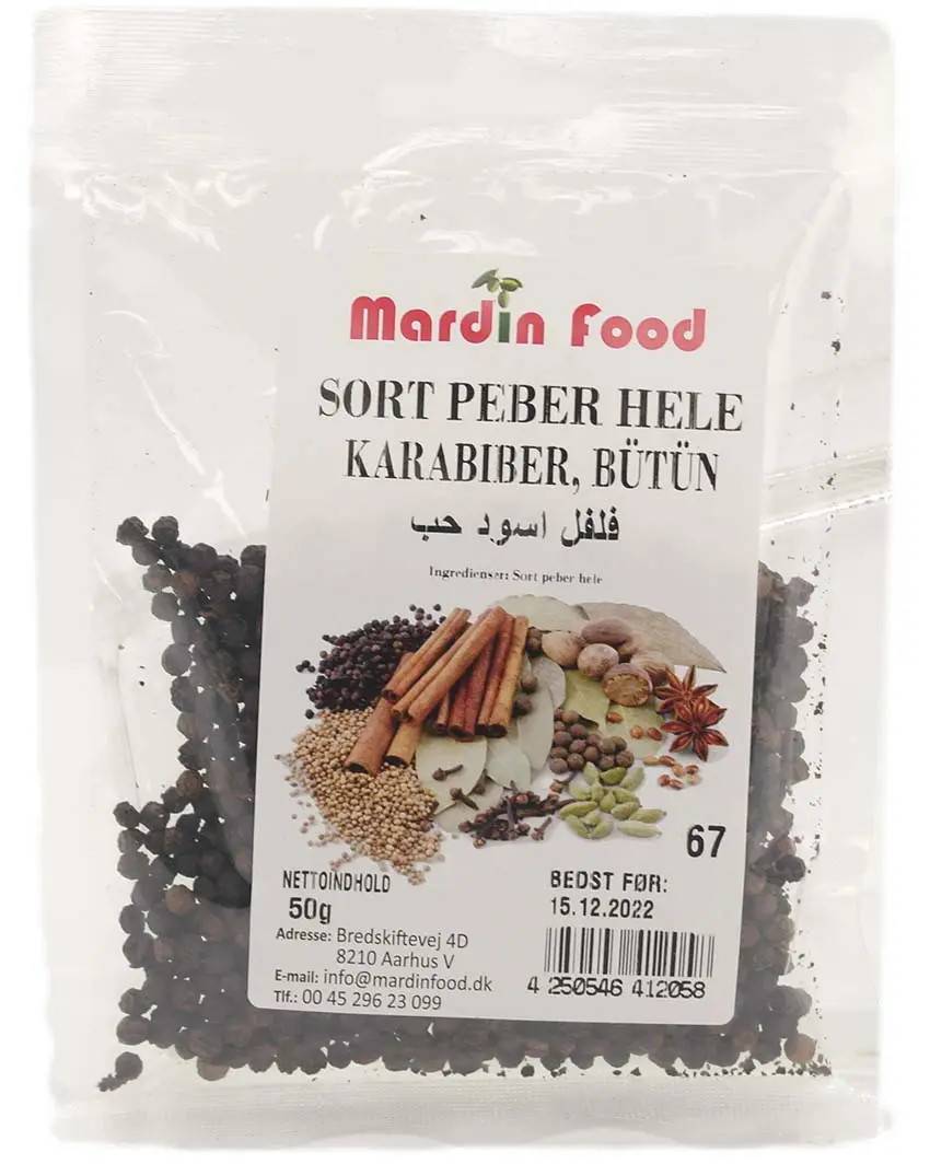 Produkt för matavfall: Mardin Food Svartpeppar hel 50 g