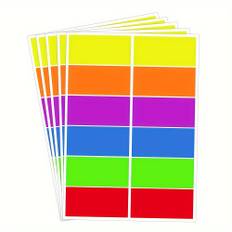 TEMU 300pcs Colorful 3x1.5" Rectangle Labels For Inventory & Moving - Versatile Stickers For Boxes, Bins & More