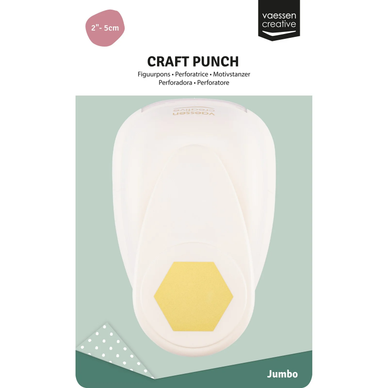 Vaessen Creative - stansejern - Jumbo 4,4cm(5cm) - Hexagon - Sekskant