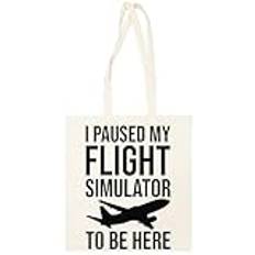 Jag Pausade Min Flygsimulator Unisex Beige Totebag Återanvändbar Väska