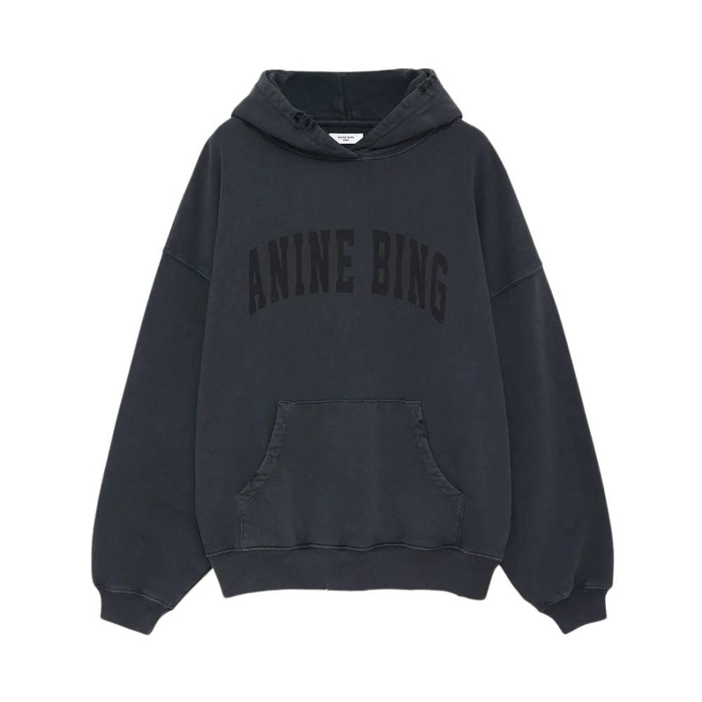 Anine Bing Harvey Hoodie - Sweatshirts - Dame - Sort - S - Bomuld