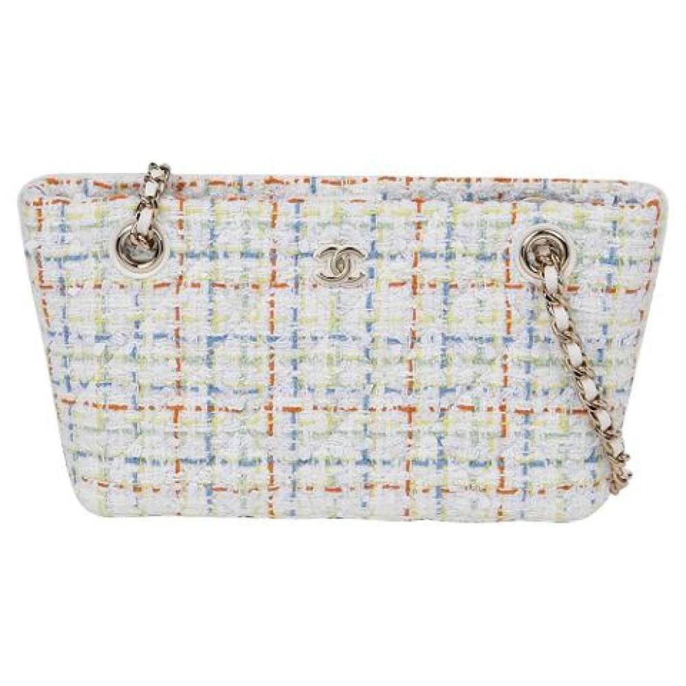 Chanel Vintage Pre-owned Tweed Chain Mini Skuldertaske Crossbody Taske - Vintage - Dame - Flerfarvet - ONE SIZE - Uld