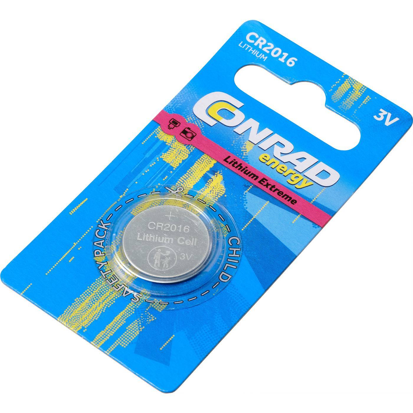 Conrad energy Knappcell CR 2016 3 V 1 st 80 mAh Litium