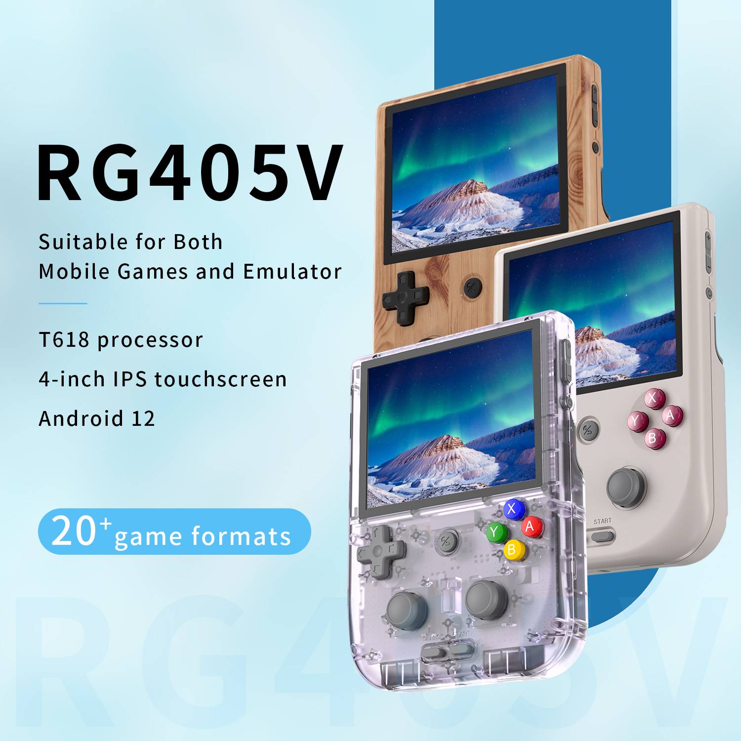 Console Arcade Dual 3D Joystick Gameboy Players Portable Retro Handheld Gaming Android 5G Wifi Smart Game Player Anbernic Rg405v
