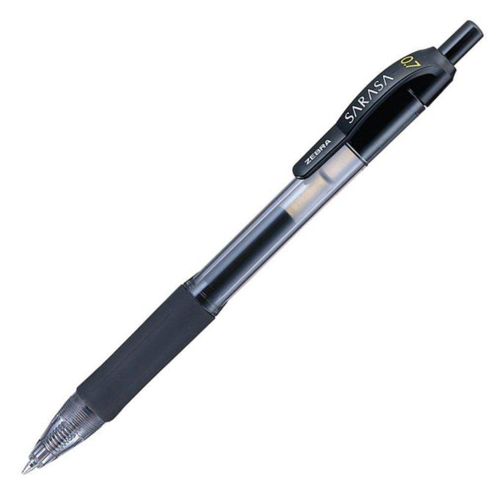 Zebra Sarasa Gel Ballpoint 10 Pen, 0.7 , Black, Pens, B-JJB3-BK svart