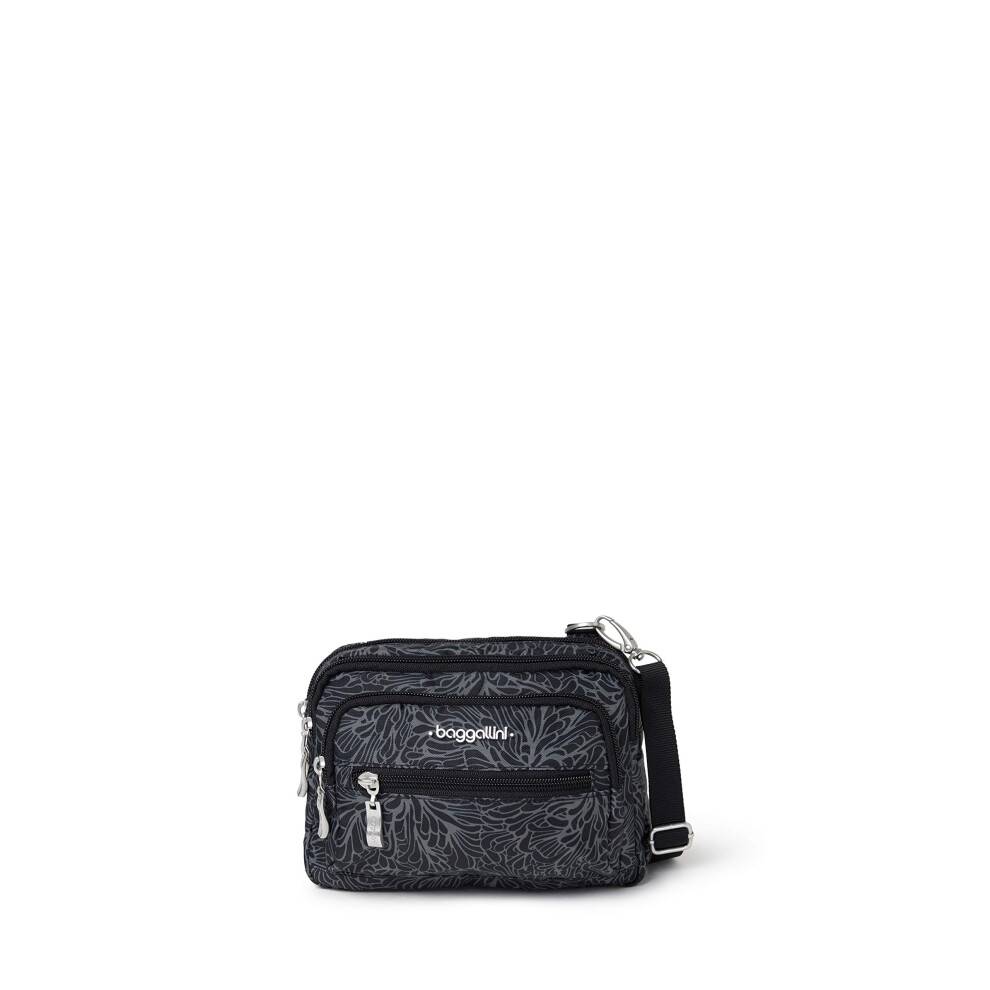 Baggallini kvinders Triple Zip Bagg cross body h?ndtasker Midnight Blossom One Size US