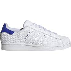 adidas Superstar Mand Ftwwht/ftwwht/lucblu Sneakers Str 40 2/3 - Læder hos Magasin