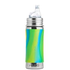 Pura Stainless Pura - Pipmugg Rostfritt Stål med Silikonhölje 325 ml, Aqua Swirl