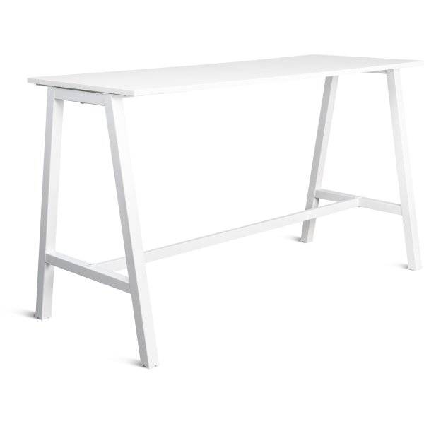 Talk Højbord, hvidt stel/hvid laminat, 180x70 cm