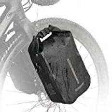 Rhinowalk Cykelväska för framgaffel – vattentät pannier, sadelstativ, axelväska för e-skoter, cykel, mountainbike, tillbehör [svart 4 L]