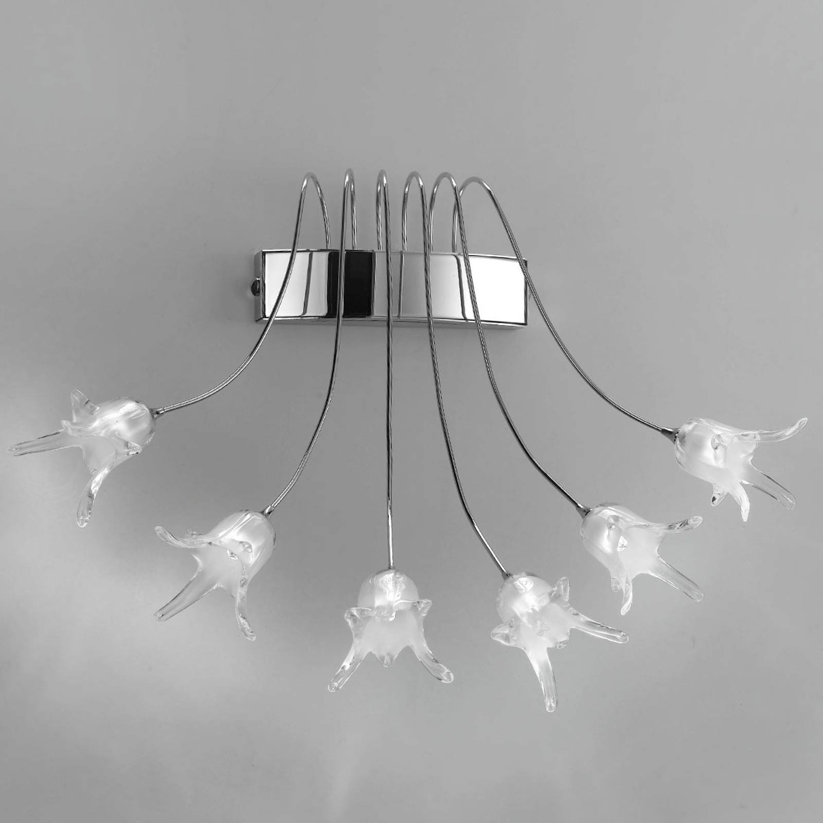Cremasco Væglampe 7130, dæmpbar, Aluminium/grå/zink, Stue/spisestue, Metal, Moderne